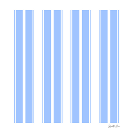 Pale Cornflower Blue Picnic Stripes | Interior Design