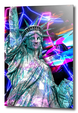 Statue of Liberty - Street Art Digital - Colored Abstract