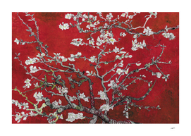Blossoming Almond Tree，Red