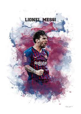 Lionel Messi Watercolor