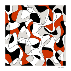 Abstract pattern - red, gray and black.