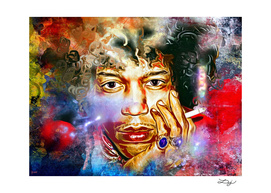 Jimi Hendrix Painted