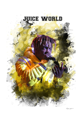 Juice World Rapper Watercolor