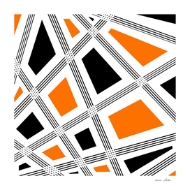 Abstract geometric pattern - orange.