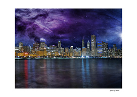 Spacey Chicago Skyline