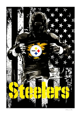 steeler fighter poster footbal america