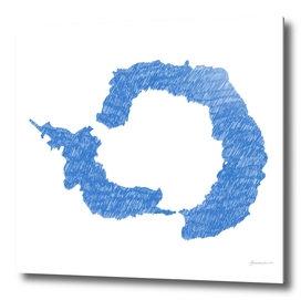 Antarctica Flag Map Drawing Line Art