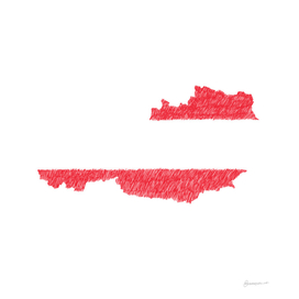 Austria Flag Map Drawing Line Art