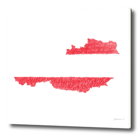 Austria Flag Map Drawing Line Art