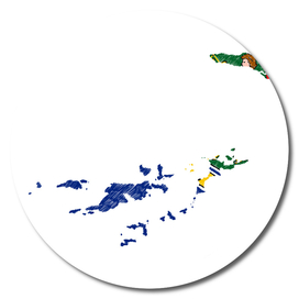 British Virgin Islands Flag Map Drawing Line Art