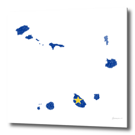 Cape Verde Flag Map Drawing Line Art