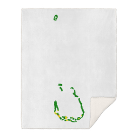 Cocos (Keeling) Islands Flag Map Drawing Line Art