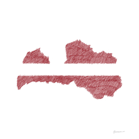 Latvia Flag Map Drawing Line Art