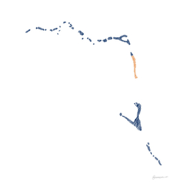 Marshall Islands Flag Map Drawing Line Art
