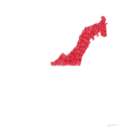Monaco Flag Map Drawing Line Art