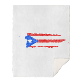 Puerto Rico Flag Map Drawing Line Art
