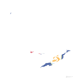 Anguilla Flag Map Drawing Scribble Art