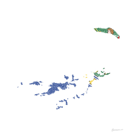 British Virgin Islands Flag Map Drawing Scribble Art