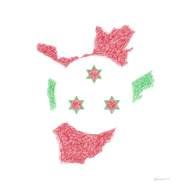 Burundi Flag Map Drawing Scribble Art