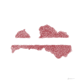Latvia Flag Map Drawing Scribble Art