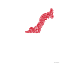 Monaco Flag Map Drawing Scribble Art