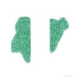 Nigeria Flag Map Drawing Scribble Art