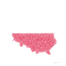 Poland Flag Map Drawing Scribble Art