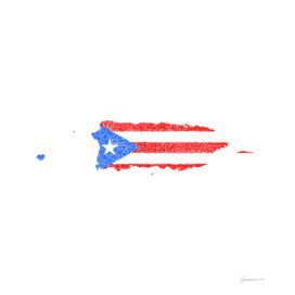 Puerto Rico Flag Map Drawing Scribble Art