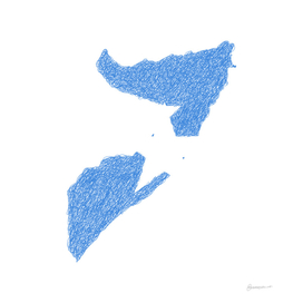 Somalia Flag Map Drawing Scribble Art