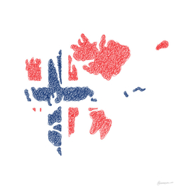 Svalbard Flag Map Drawing Scribble Art