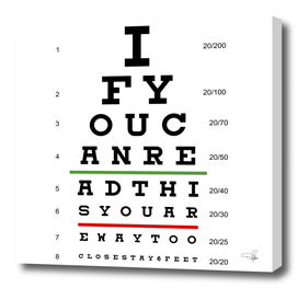 eye chart vision test