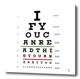 eye chart vision test