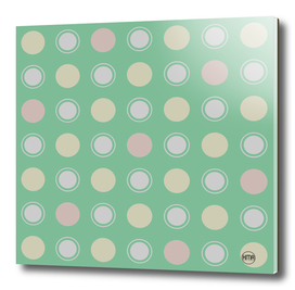 Dots on green background