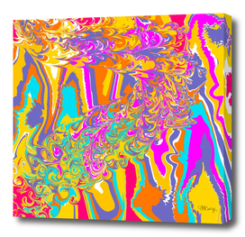 Bright Psychedelic Swirls in Pink