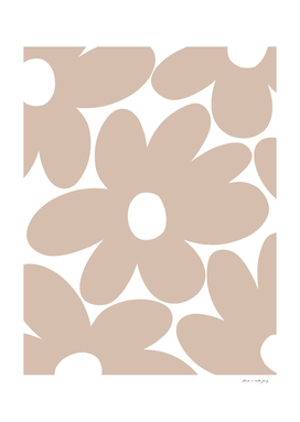 Retro Daisy Flowers in Dark Vanilla #1 #floral #pattern