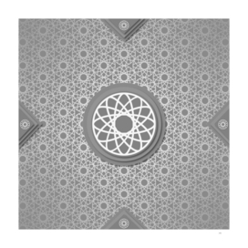 Geometric Glyph Art Gray Hexagonal Pattern 015