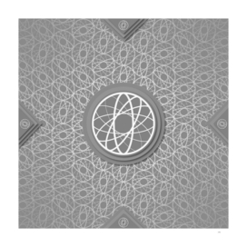 Geometric Glyph Art Gray Hexagonal Pattern 016