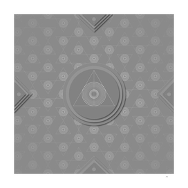 Geometric Glyph Art Gray Hexagonal Pattern 117