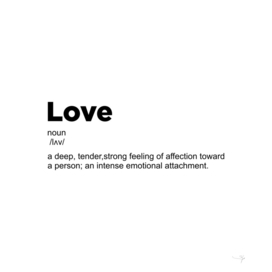 love definition dictionary text art