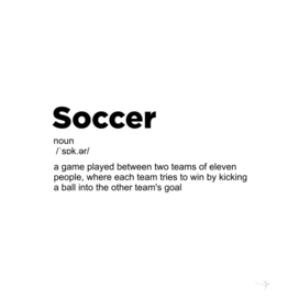 dictionary text art definition of Soccer