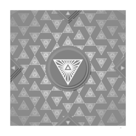 Geometric Glyph Art Gray Hexagonal Pattern 213