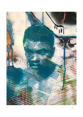 Glitchy boxer | Graffiti wall | Pop art