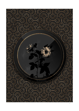 Shadowy Black Red Bramble Leaved Rose Gold Art Deco