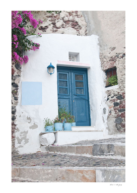 Santorini Oia Blue Door Dream #1 #minimal #wall #decor #art
