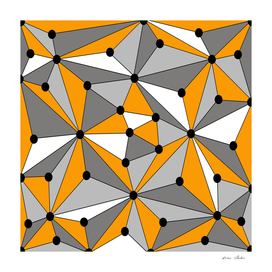 Abstract geometric pattern - orange and green.