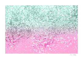 Pink Mint Mermaid Girls Glitter #1 (Faux Glitter) #decor