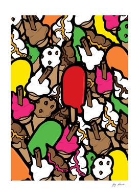 Pop art ice cream poster print available in multiple sizes