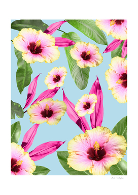 Flowery Hibiscus Dream #1 #tropical #decor #art