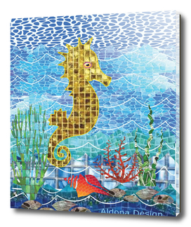 Seahorse Mosaic Style