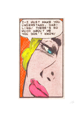 Comic Girl | Retro | Vintage | Lichtenstein Inspired